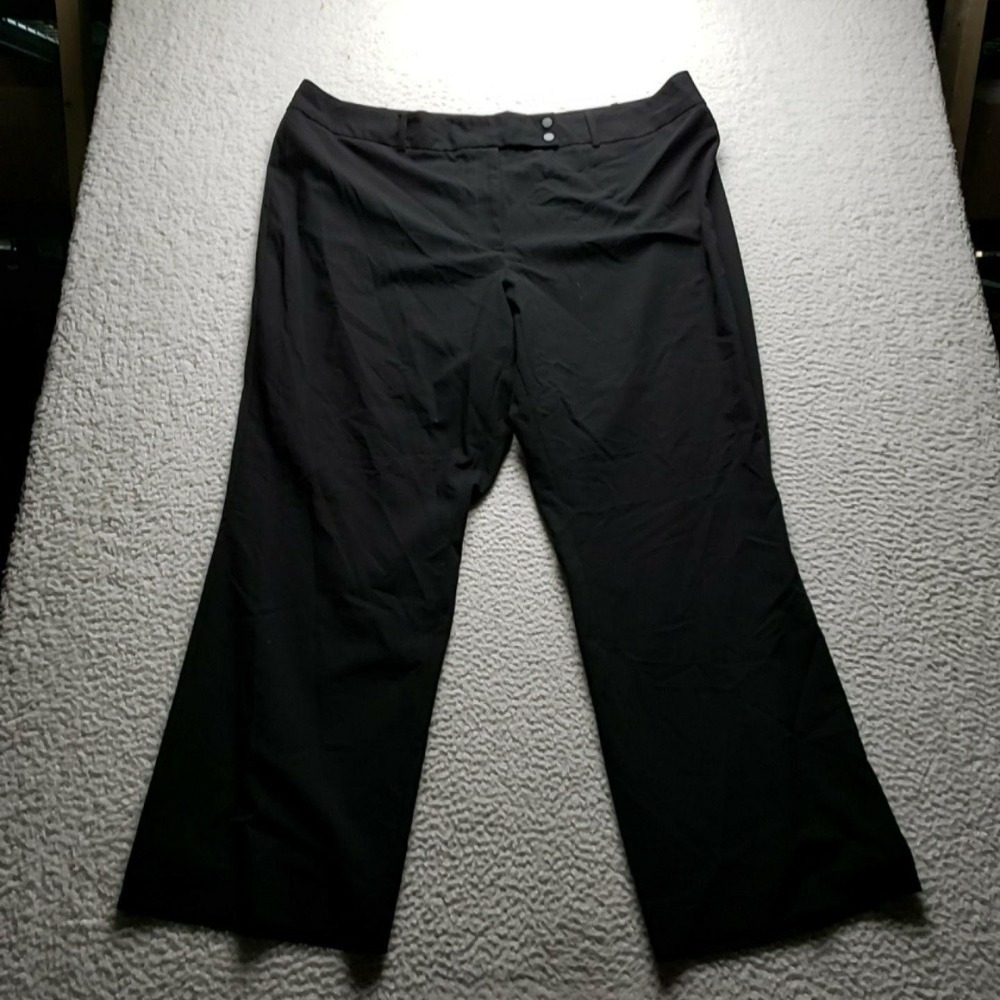 Calvin Klein Dress Pants Womens 22W Black Twill Curvy Stretch Workwear Office